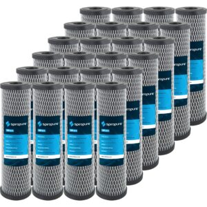 SpiroPure SP-C1 10x2.5 5 Micron Dual Purpose Sediment and Carbon Water Filter Cartridge C1 155002-43 D-10A (Case of 24)