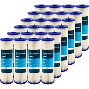 spiropure sp-s1 10x2.5 20 micron pleated cellulose sediment water filter cartridge s1 155001-43 s1a (case of 24)