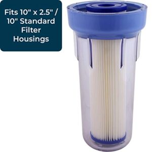 SpiroPure SP-S1 10x2.5 20 Micron Pleated Cellulose Sediment Water Filter Cartridge S1 155001-43 S1A (Case of 24)