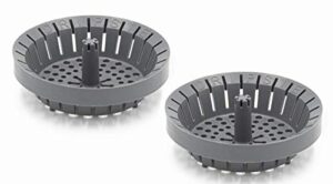 dripsie sink strainer - clog-resistant and flexible - universal kitchen sink drain strainer - made in the usa (2-pack gray)