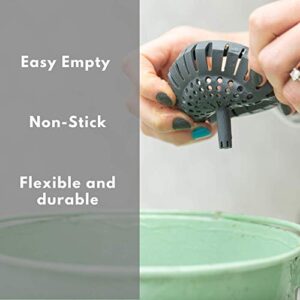 Dripsie Sink Strainer - Clog-Resistant and Flexible - Universal Kitchen Sink Drain Strainer - Made in The USA (2-Pack Gray)