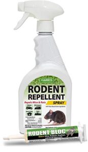 harris mouse, rat & rodent repellent kit, 20oz spray and 1oz gel syringe