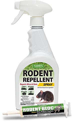 Harris Mouse, Rat & Rodent Repellent Kit, 20oz Spray and 1oz Gel Syringe