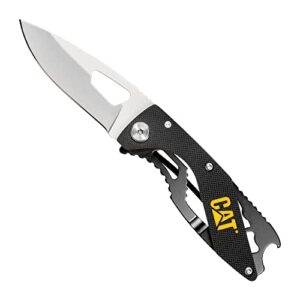 caterpillar - 6-1/4" folding pocket knife w/bottle open, hand tools, knives/blades - no utility, knives - folding (980298)