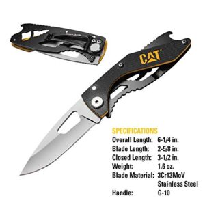 Caterpillar - 6-1/4" Folding Pocket Knife W/Bottle Open, Hand Tools, Knives/Blades - No Utility, Knives - Folding (980298)