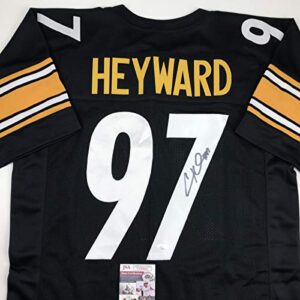 Autographed/Signed Cameron Heyward Pittsburgh Black Football Jersey JSA COA