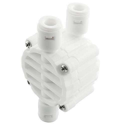 DGZZI 1/4 Inch Push-Fit 4-Way Automatic Shut-Off Valve with Quick-Connect Fittings for RO Reverse Osmosis