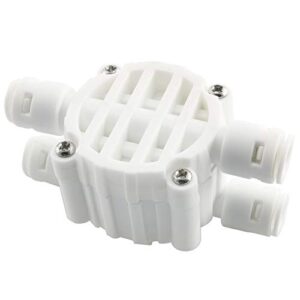 DGZZI 1/4 Inch Push-Fit 4-Way Automatic Shut-Off Valve with Quick-Connect Fittings for RO Reverse Osmosis