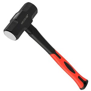 maxpower 4lb sledge hammer, steel head, 12-inch fiberglass handle shock-resistant