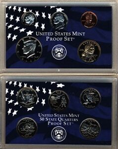 2002 s u.s. mint 10 coin clad proof set in ogp proof