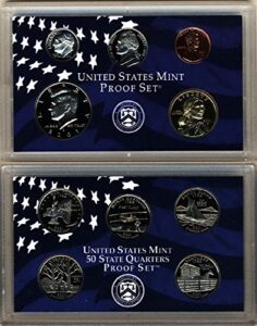 2001 s u.s. mint 10 coin clad proof set in ogp proof