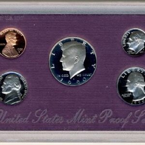 1990 S Clad Proof 5 Coin Set in Original Government Packaging Proof
