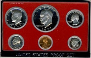 1977 s clad proof 5 coin set in original government packaging proof