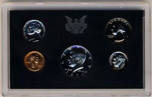 1971 s clad proof 5 coin set in original government packaging proof