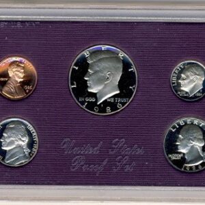 1986 S Clad Proof 5 Coin Set in Original Government Packaging Proof