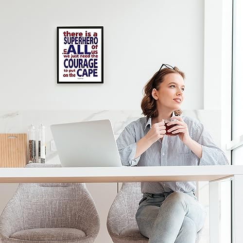 Superhero In All of Us - Inspirational Quotes Wall Decor, Modern Typographic Wall art Print With Superman Inspirational Quotes Is For Home, Office, School, & Gym Wall Décor. Unframed - 8 x 10"