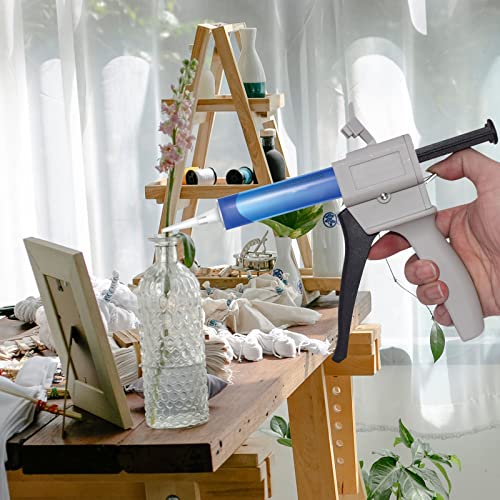 NEWCOMDIGI Dispenser Gun, Epoxy Glue Gun, Impression Mixing Dispensing Gun Applied to AB Plastic Tube (50ML)