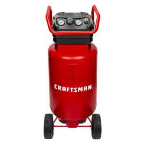craftsman air compressor, 20 gallon oil-free 1.8 hp max 175 psi pressure two quick couplers big capacity, red- cmxecxa0232043