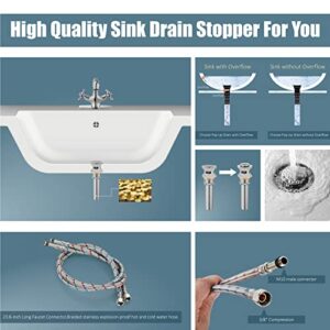 Aolemi Bathroom Vessel Sink Faucet Polish Chrome Double Cross Handle Two Knobs Mixer Basin Tap Hot and Cold Water for Vanity Single Hole