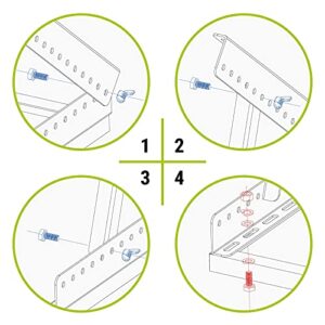 Newpowa Adjustable Solar Panel Tilt Mount Brackets Kit Folding Tilt Legs Support to 20 50 75 Watt Solar Panel for Off-Grid, RV, Roof, Boat (20inch Width)