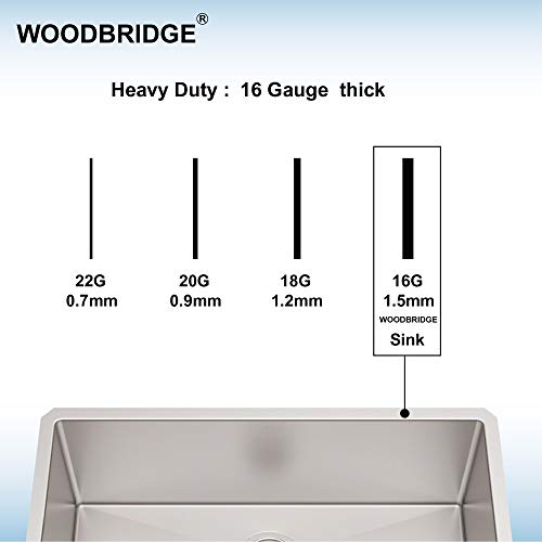 Woodbridge Kitchen Sink, 50/50 Double Bowl,33 Inch, 2 Holes,Stainless Steel MKA3319DM