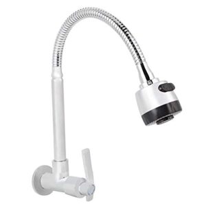 single cold water type kitchen faucet wall mount kitchen sink faucet household 360 rotatable kitchen fixtures g1 2in