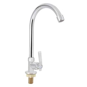 Kitchen Sink Faucet High Arc Vertical Faucet Single Cold Water Tap G1 2in Zinc Alloy Faucet Without Hose for Home Use