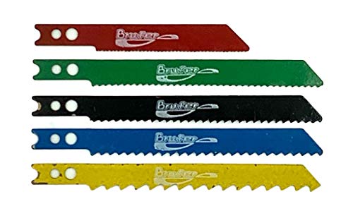 BRUFER 03066 Universal Shank Jig Saw Blade Set - Includes 5 Sets of 5 Blades - 25 Pieces Total