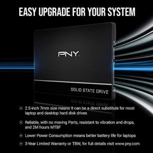 PNY CS900 1TB 3D NAND 2.5" SATA III Internal Solid State Drive (SSD) - (SSD7CS900-1TB-RB)