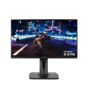 asus 24.5" 1080p gaming monitor (vg258qr) - full hd, 165hz (supports 144hz), 0.5ms, extreme low motion blur, speaker, adaptive-sync, g-sync compatible, vesa mountable, displayport, hdmi, dvi-d, black