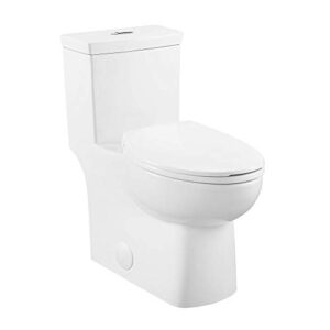 swiss madison well made forever sm-1t117 classe one piece toilet dual flush 0.8/1.28 gpf, glossy white