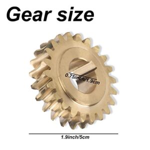 Karbay 51405MA Worm Gear with Gasket for Murray & Craftsman 2 Duel Stage Snowblowers 536886161 536886120, replaces 204167 (22 Teeth -Brass)