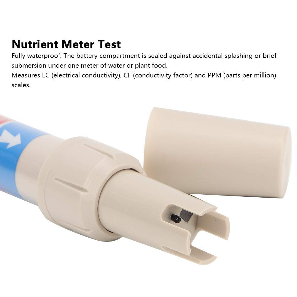 Truncheon Meter, CF EC PPM Truncheon Meter Tester Waterproof Truncheon Nutrient Meter for Plant Germination