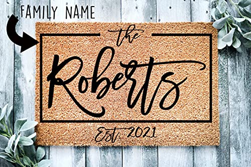 Housewarming Gift | Wedding Gift | Custom Doormat | Personalized Doormat | Closing Gift | Welcome Doormat | Front Door Mat | Monogram Rug