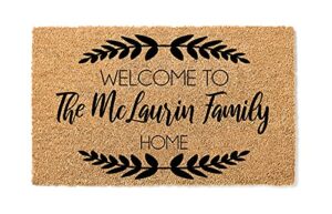 personalized doormat | custom doormat | wedding gift | housewarming gift | closing gift | welcome doormat | front door mat | farmhouse decor