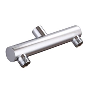 azos chrome double outlet shower manifold, suitable for dual sprayer showering system, can connect two showerheads - double enjoyment