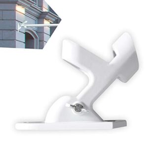 HOOSUN Flag Pole Holders Wall Mounting Bracket 2-Position House Flag Pole Brackets White Made of Aluminum Strong Rust fit 1" Diameter Flag Pole