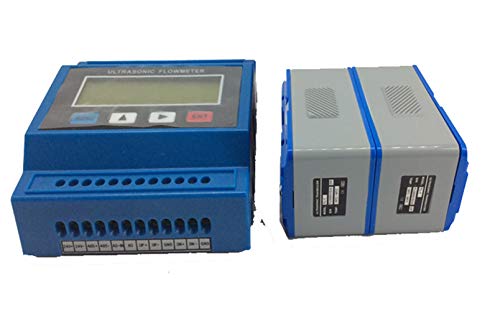 VTSYIQI TUF-2000M-TS-2 Ultrasonic Flow Meter with Power Adapter DN15-100mm 0.59-3.93in Clamp On Transducers Flowmeter