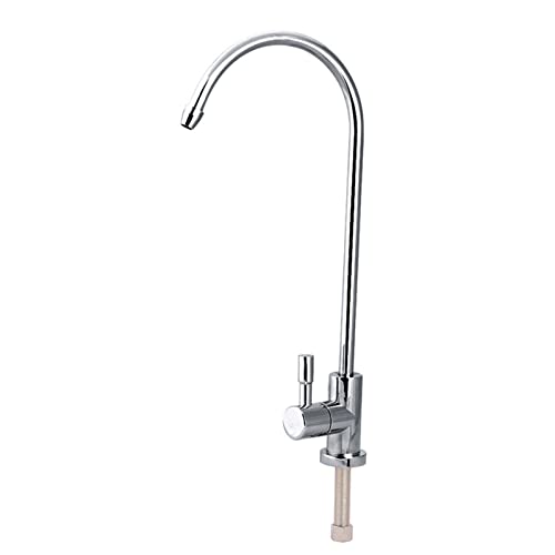 1/4'' Kitchen Faucet, Kitchen Sink Faucet 360 ° Stainless Steel Rotatable Drinking Water Faucet Tap Chrome Reverse Osmosis RO Drinking Faucet