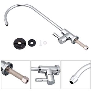 1/4'' Kitchen Faucet, Kitchen Sink Faucet 360 ° Stainless Steel Rotatable Drinking Water Faucet Tap Chrome Reverse Osmosis RO Drinking Faucet