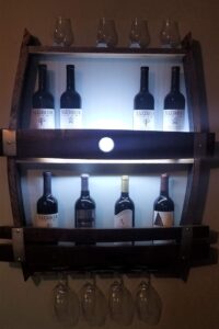 lighted wine/whiskey rack