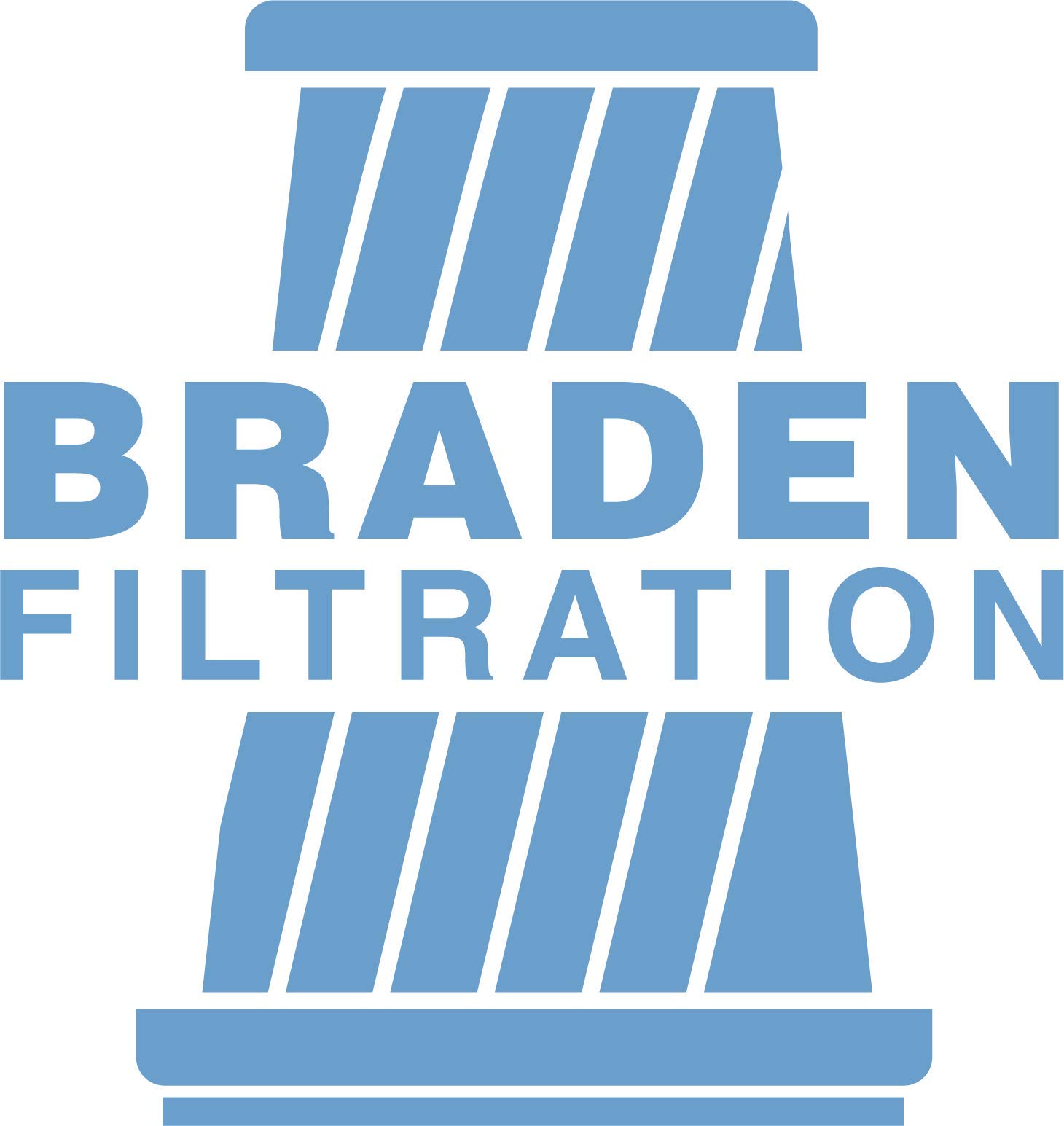 Braden Filtration Dust Collector Filter - Height: 26" OD: 13.84" ID: 9.479" / Cellulose Polyester Blend FR, Open-Open pans - MADE IN USA