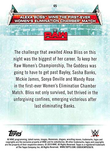 2019 Topps WWE Women's Division #65 Alexa Bliss Wins Elimination Chamber Wrestling Trading Card