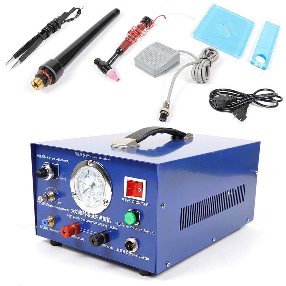 110V 400W High Power Argon Pulse Spot Welder Necklace Bracelet Jewelry Spot Welding Machine for Gold, Silver, Platinum, Palladium, Stainless steel, Titanium