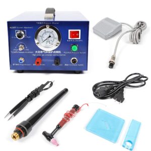 110V 400W High Power Argon Pulse Spot Welder Necklace Bracelet Jewelry Spot Welding Machine for Gold, Silver, Platinum, Palladium, Stainless steel, Titanium