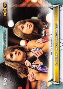 2019 topps wwe women's division #93 io shirai saves dakota kai wrestling trading card