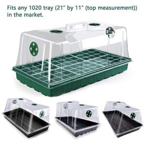 MIXC Humidity Dome 7" Tall 1020 Flat Trays Cover, 10 Pack, Propagation Seed Cloning Kit Super Sprouter Lid Vented for 10 x 20 Inch Flat Tray and Seed Starting Germination