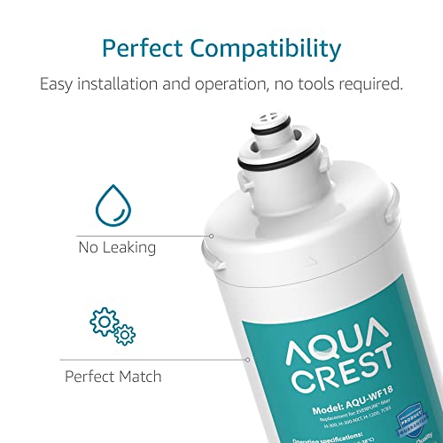 AQUACREST H-300 Under Sink Water Filter, NSF/ANSI 42 Certified, 24K Gallons, Replacement Cartridge for Everpure H-300, H-300-NXT, 7CB5, EV9270-71, EV9270-72, EV9618-11, EV9855-50, EV9282-01, Pack of 2