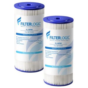filterlogic fxhsc 10" x 4.5" whole house pleated sediment filter, replacement for ge fxhsc, culligan r50-bbsa, pentek r50-bb, dupont wfhdc3001, american plumber w50pehd, gxwh40l, pack of 2