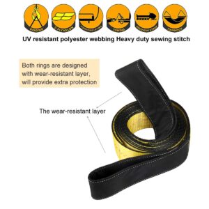 JCHL Lift Sling Straps 10'x2 15,000 Pound Capacity 2-Pack Heavy Duty Lifting Slings Web Sling Tree Saver Recovery Strap Web Sling Winch Strap